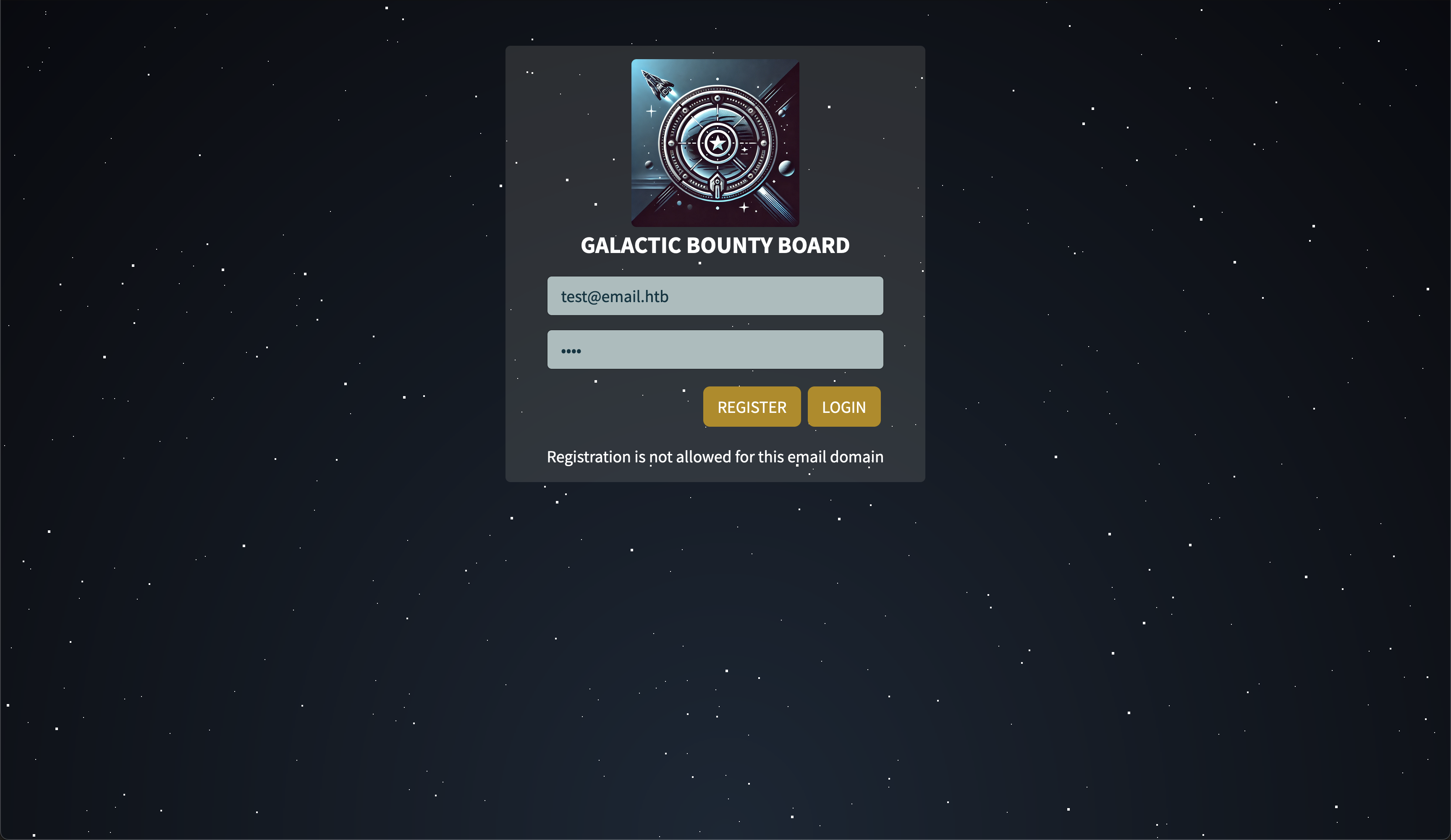 Registration Error