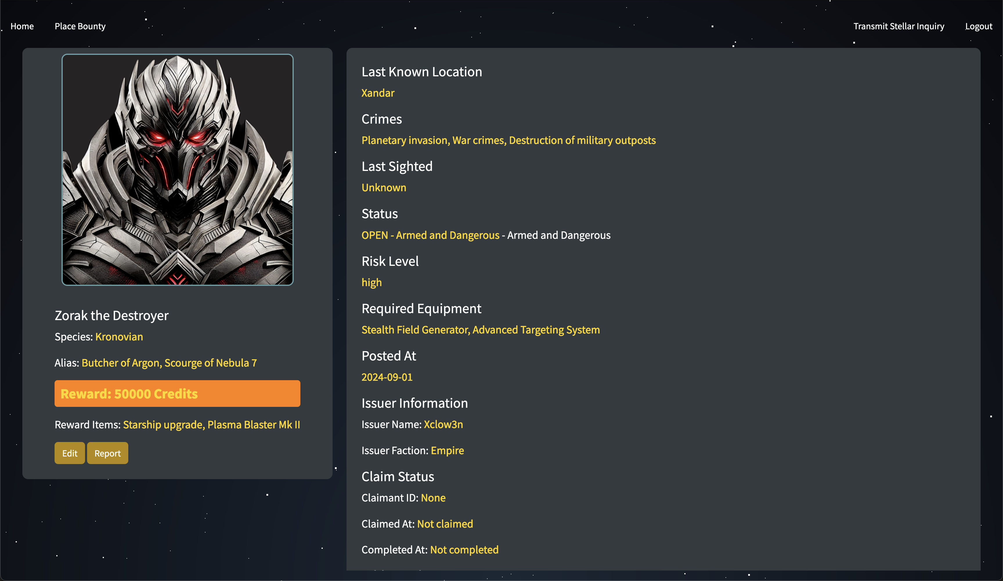 Admin Features - Edit Bounties