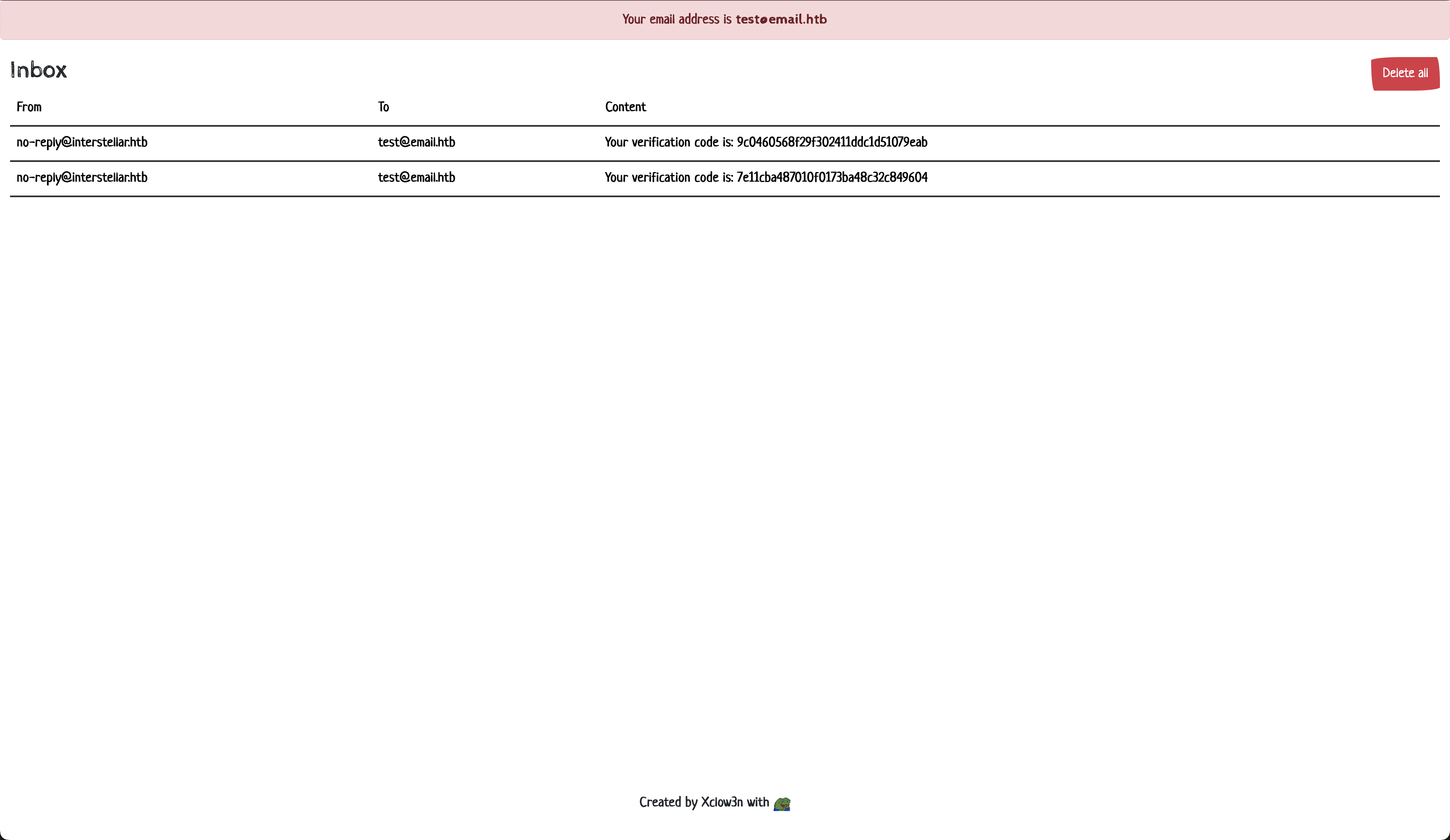 Received Verification Code