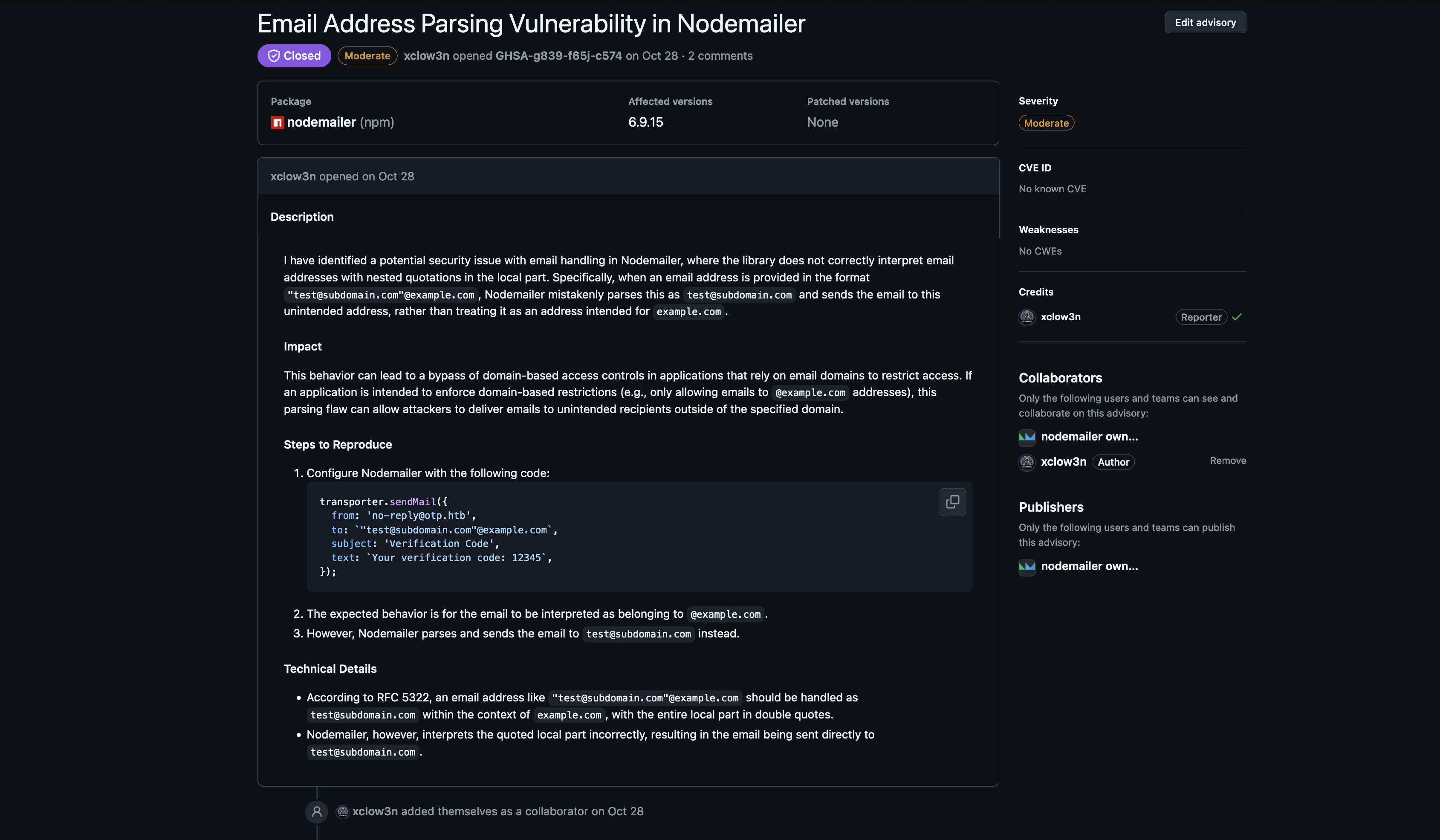 Nodemailer Issue 1